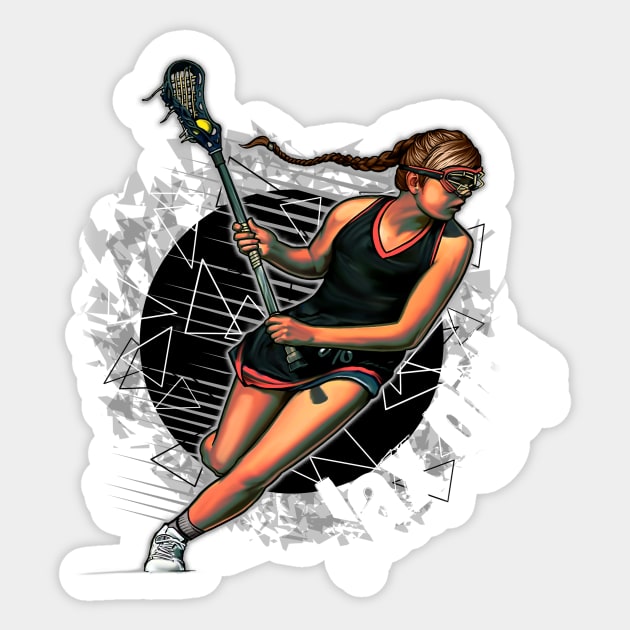 Lax Girl Lacrosse Player Sticker by norules